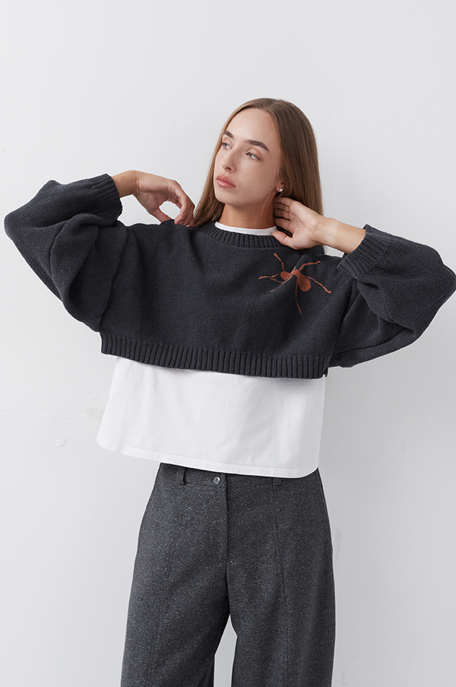 Джемпер кроп бавовняний Мураха (СВ 63)